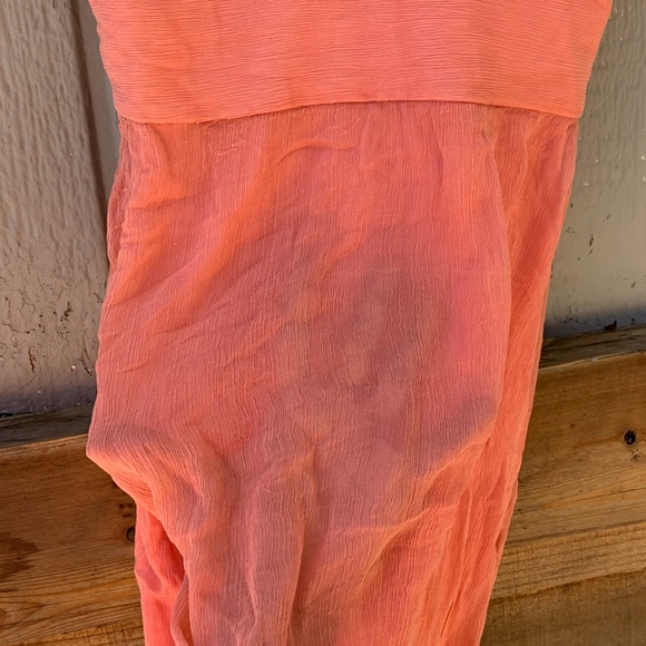 J. Crew vintage silk coral side zip fully lined flowy mid length dress - Picture 8 of 16
